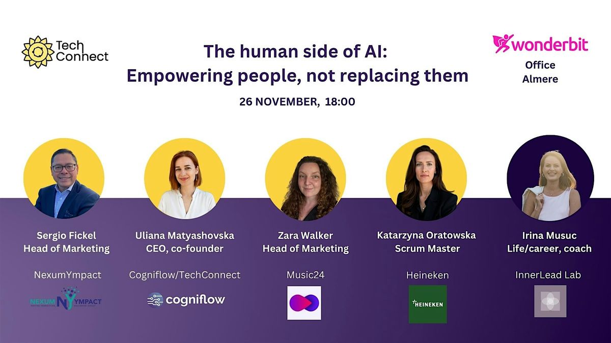 The human side of AI: empowering people, not replacing them, 26 November | Event in Almere | AllEvents