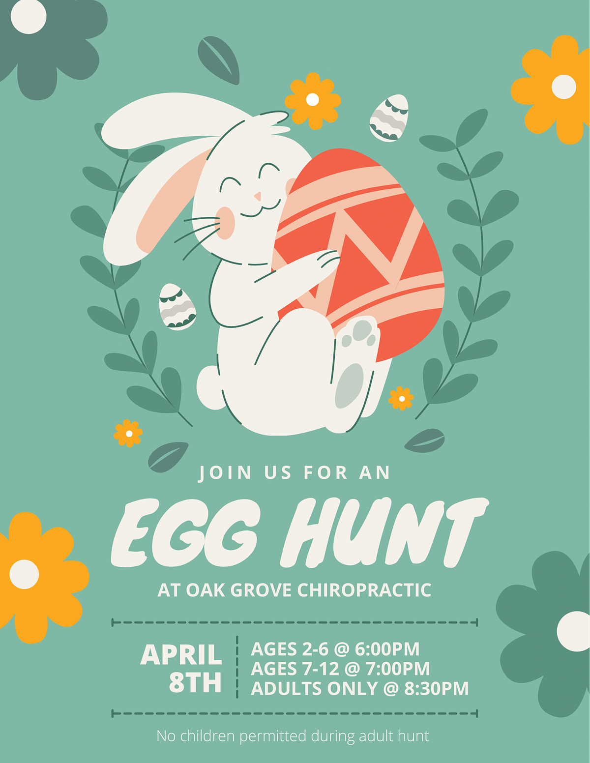 Kids Easter egg hunt, Oak Grove Chiropractic, LLC., April 8 2022