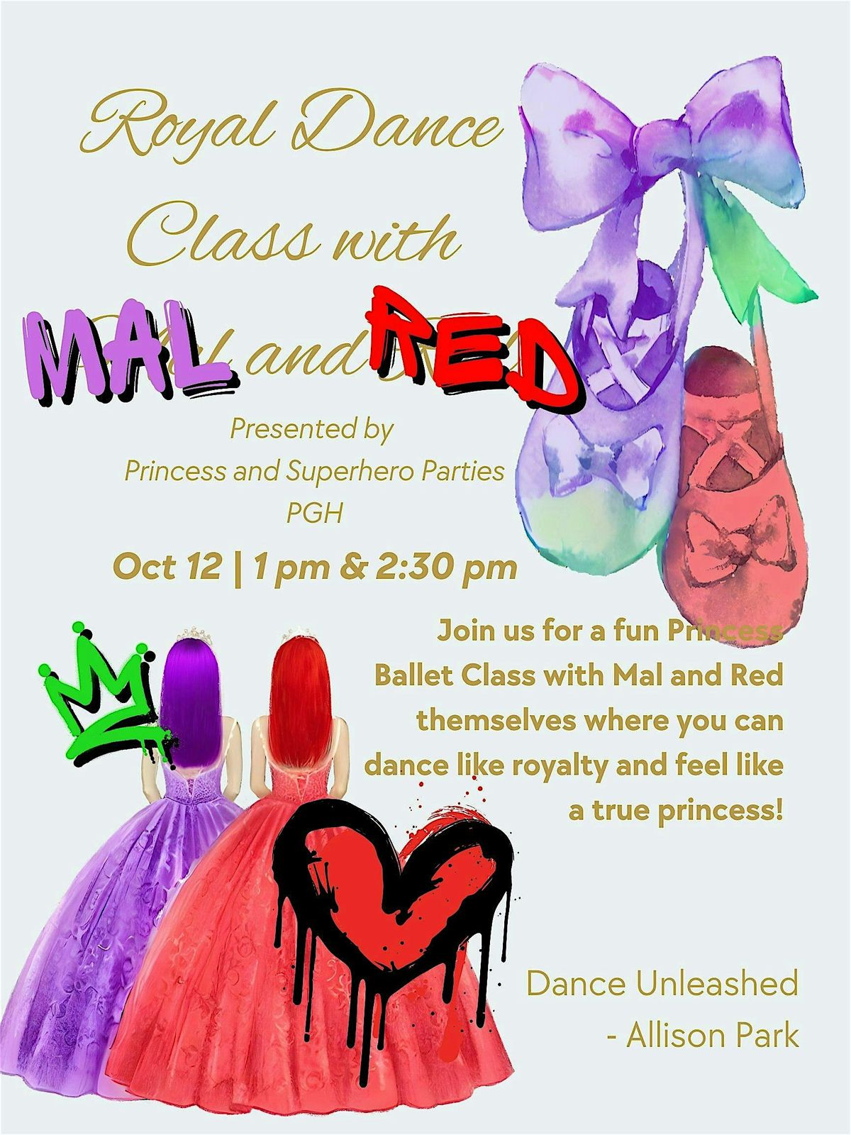 Royal Dance Class with Mal and Red, 12 October | Event in Allison Park | AllEvents