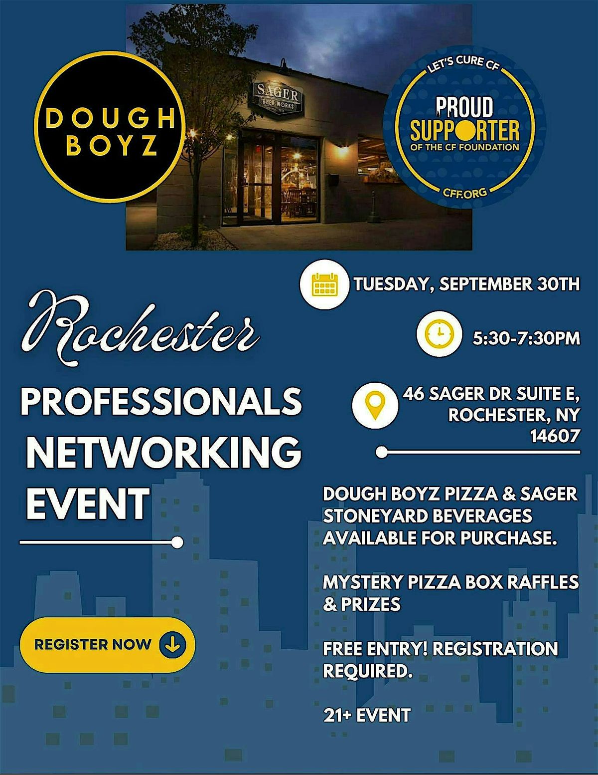 Pints, Pizza & Professional Connections: Networking for a Cause, 30 September | Event in Rochester | AllEvents