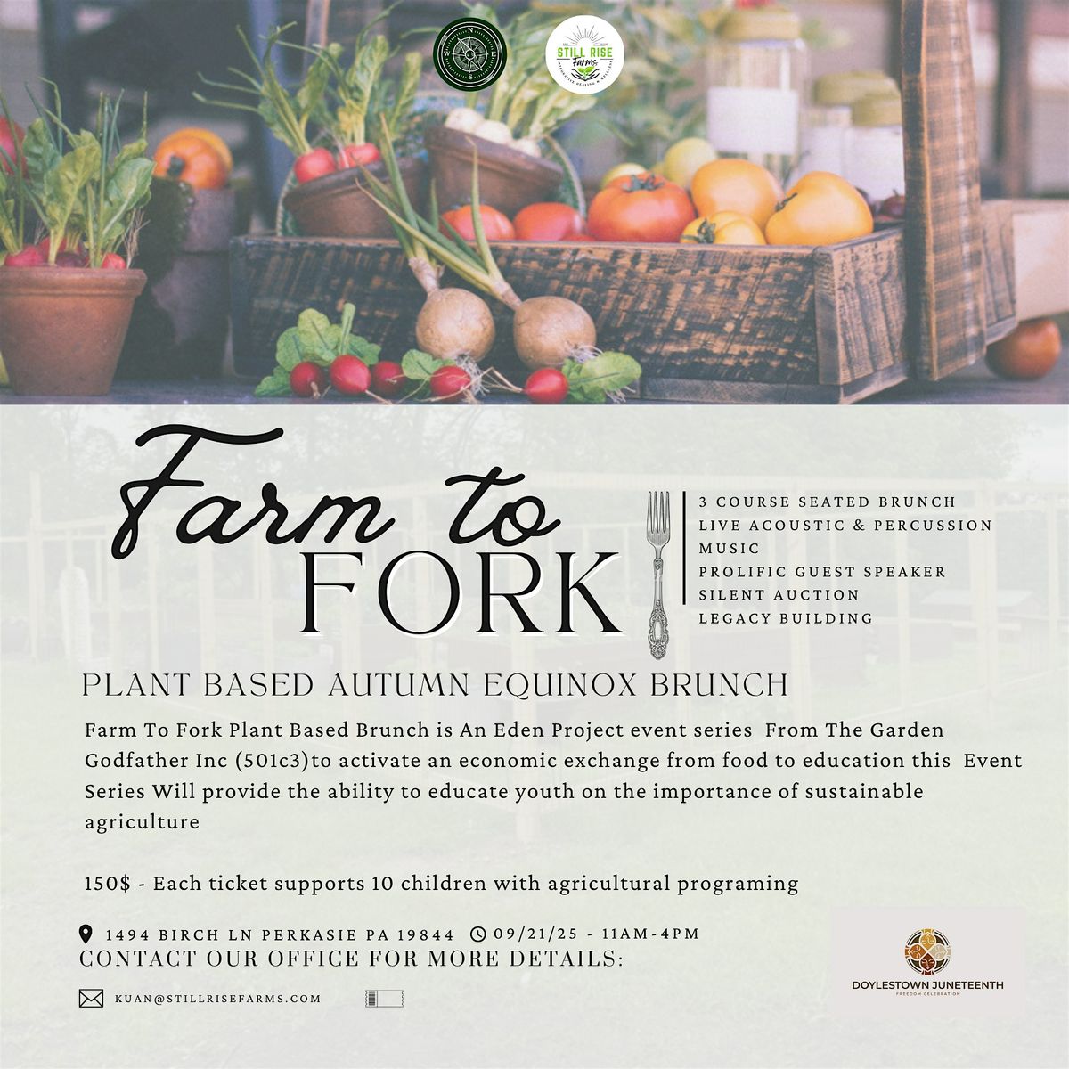 Farm To Fork Autumn Brunch, 21 September | Event in Perkasie | AllEvents