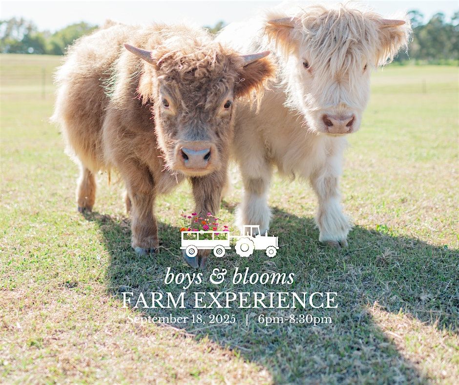 Boys & Blooms Farm Experience, 18 September | Event in Macclesfield | AllEvents