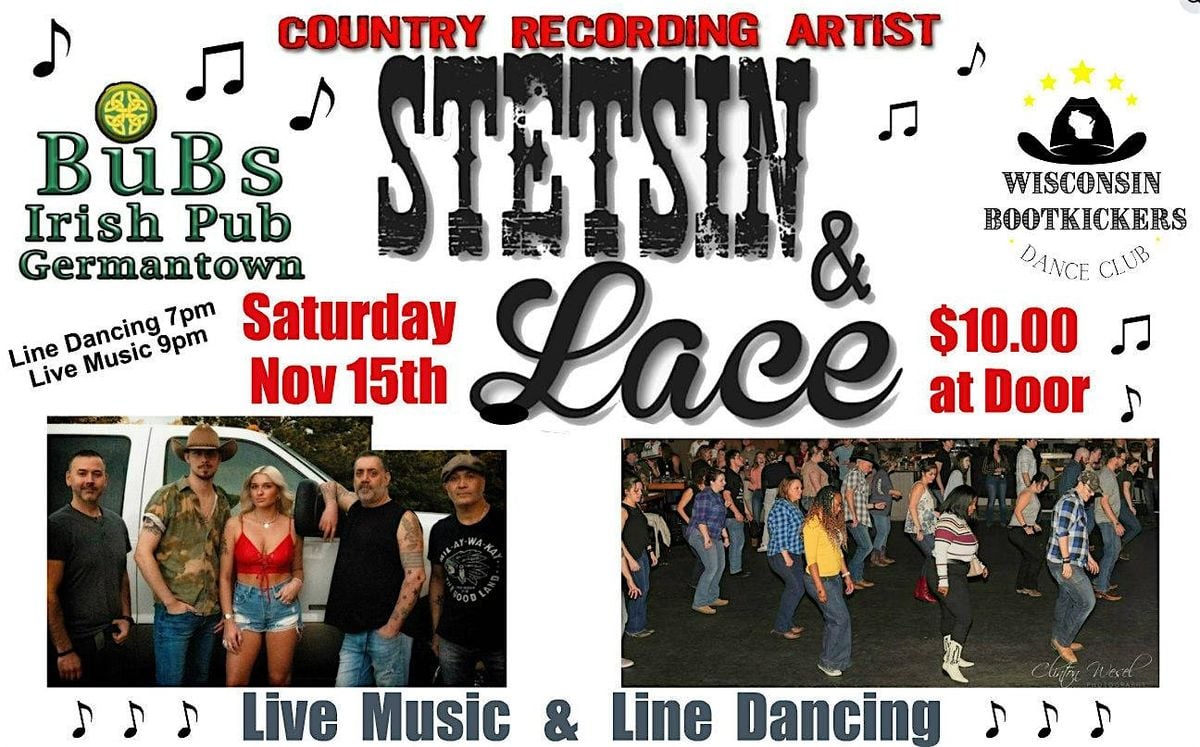 Wisconsin Bootkickers with Stetsin & Lace at Bub's - Germantown, 15 November | Event in Germantown | AllEvents