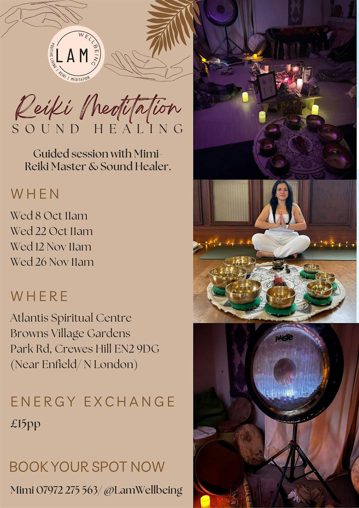 Guided Reiki Meditation & Sound Bath | Event in Enfield | AllEvents