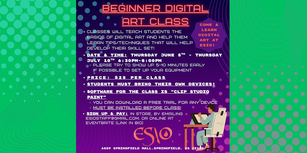Beginner Digital Art Classes, 5 June | Event in Springfield | AllEvents