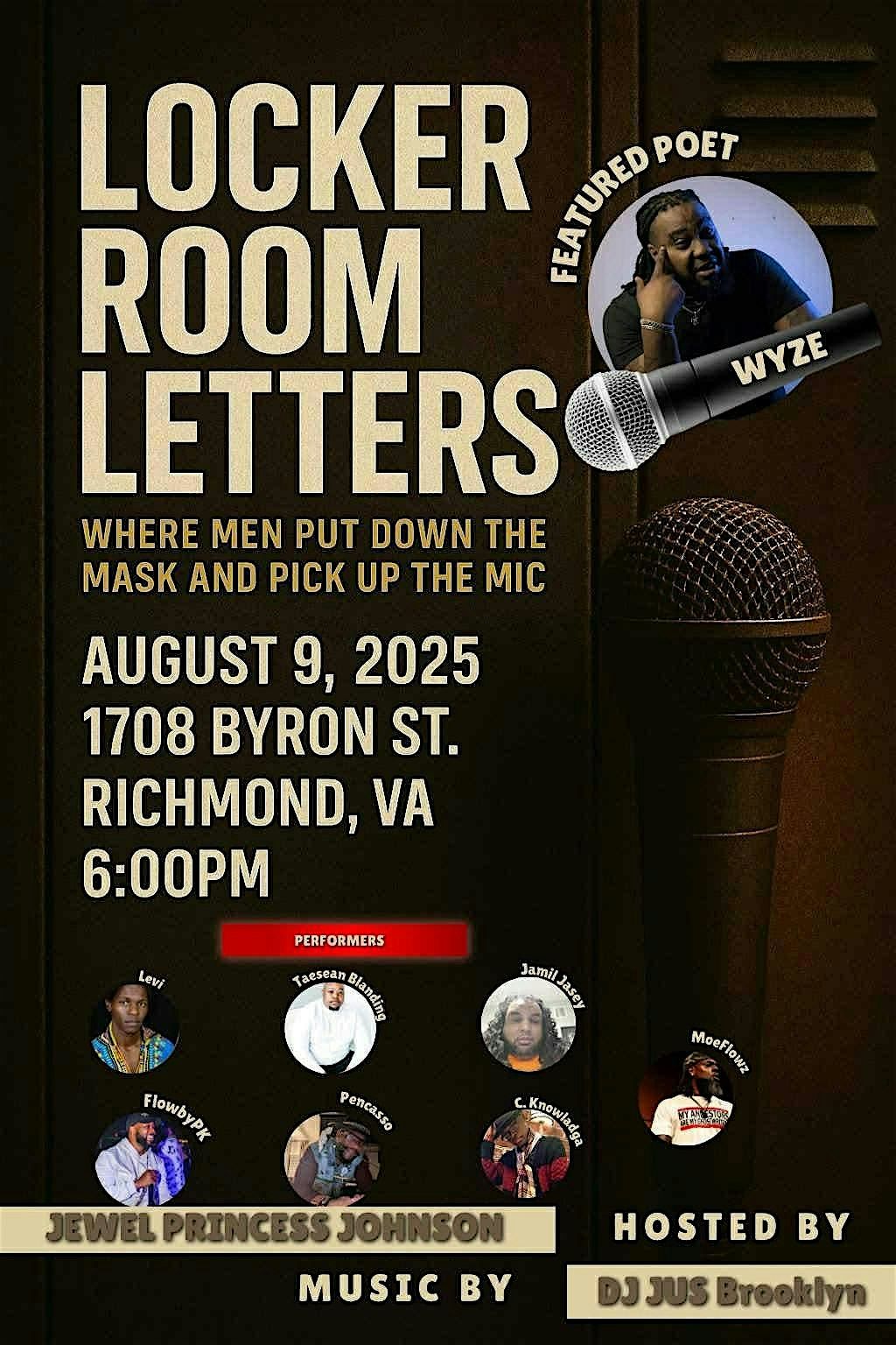 Locker Room Letters, 9 August | Event in Richmond | AllEvents