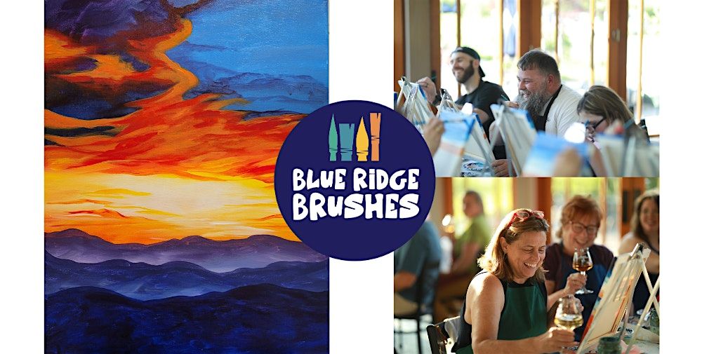 Paint + Sip: "Fiery Blue Ridge Sunset" at Potter's Craft Cider, 29 August | Event in Charlottesville