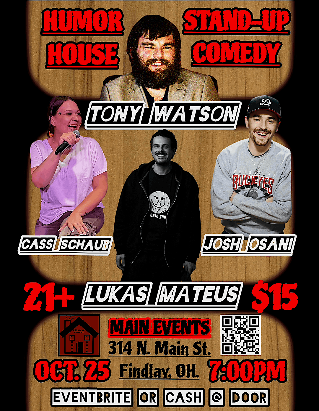Humor House Stand-Up Comedy, 25 October | Event in Findlay | AllEvents