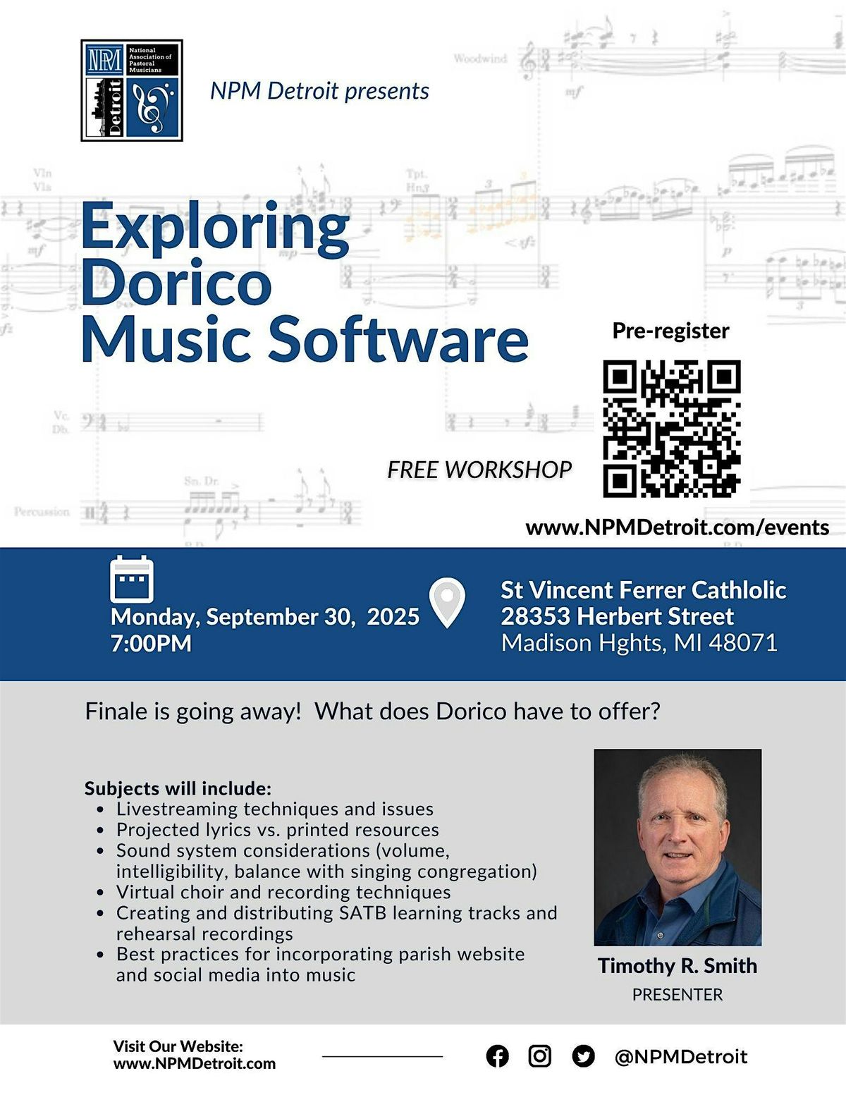 Exploring Dorico Music Software, 30 September | Event in Madison Heights | AllEvents