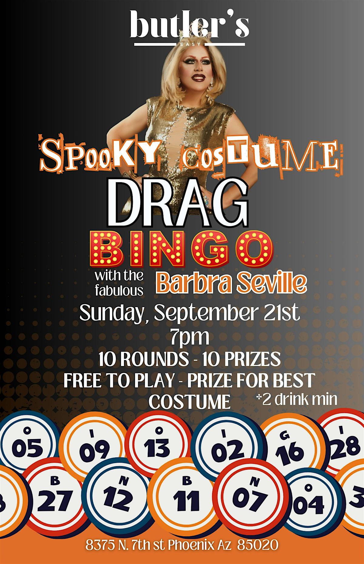 SCARY Drag Bingo at Butler's Easy - Barbraween!, 26 October | Event in Phoenix | AllEvents
