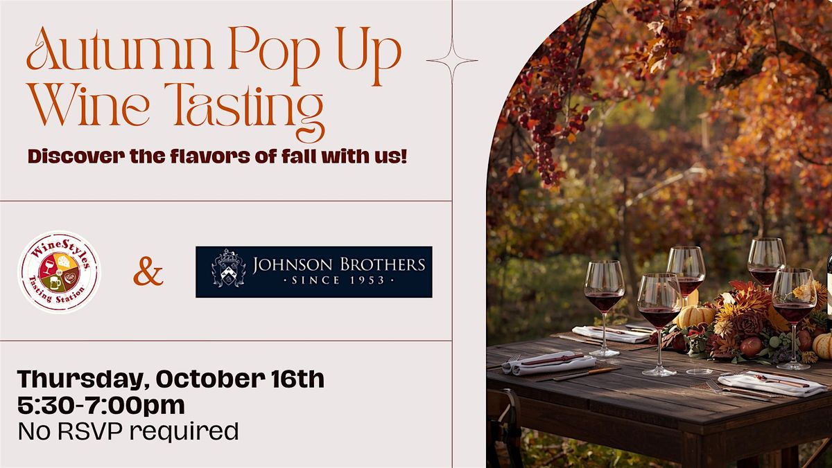Wine Tasting: Autumn Pop Up, 16 October | Event in Ankeny | AllEvents