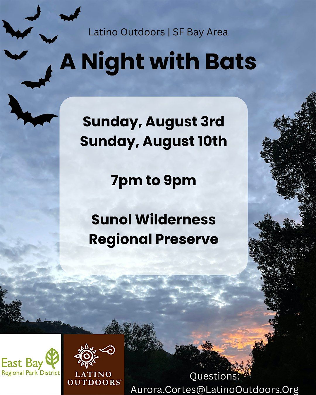 LO SF Bay Area | A Night with Bats, 10 August | Event in Sunol | AllEvents