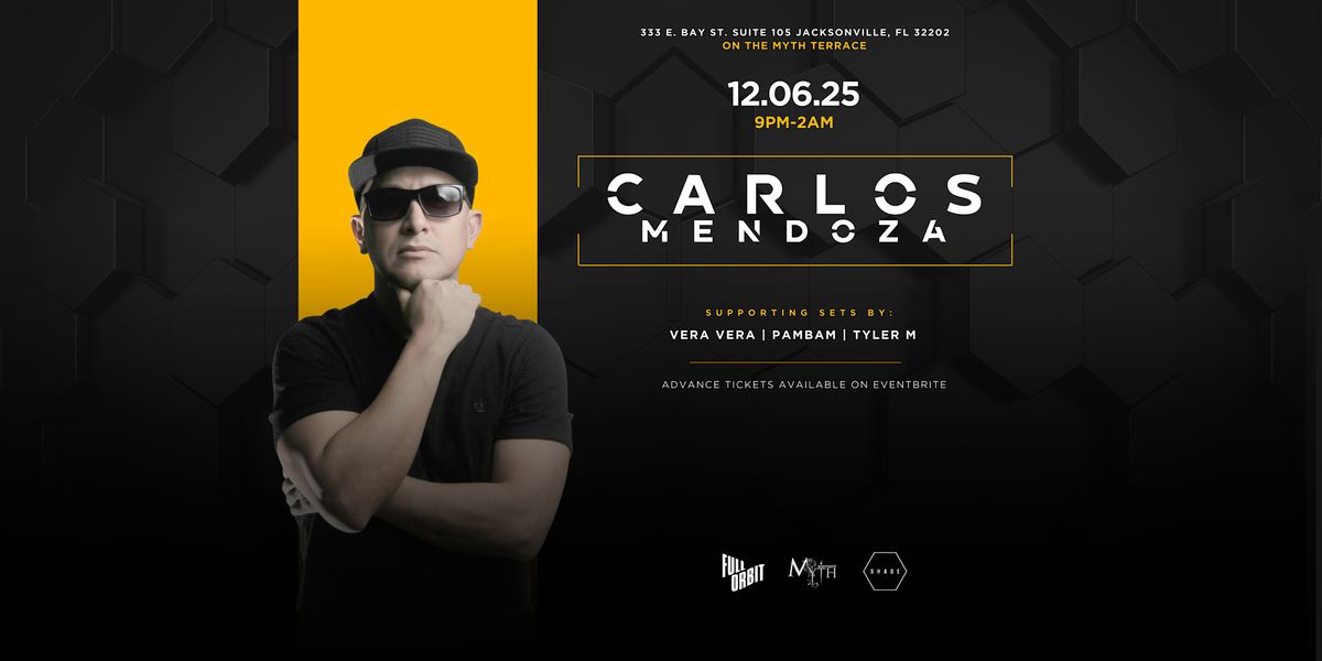 Techno Icon Carlos Mendoza on the Myth Terrace, 6 December | Event in Jacksonville | AllEvents