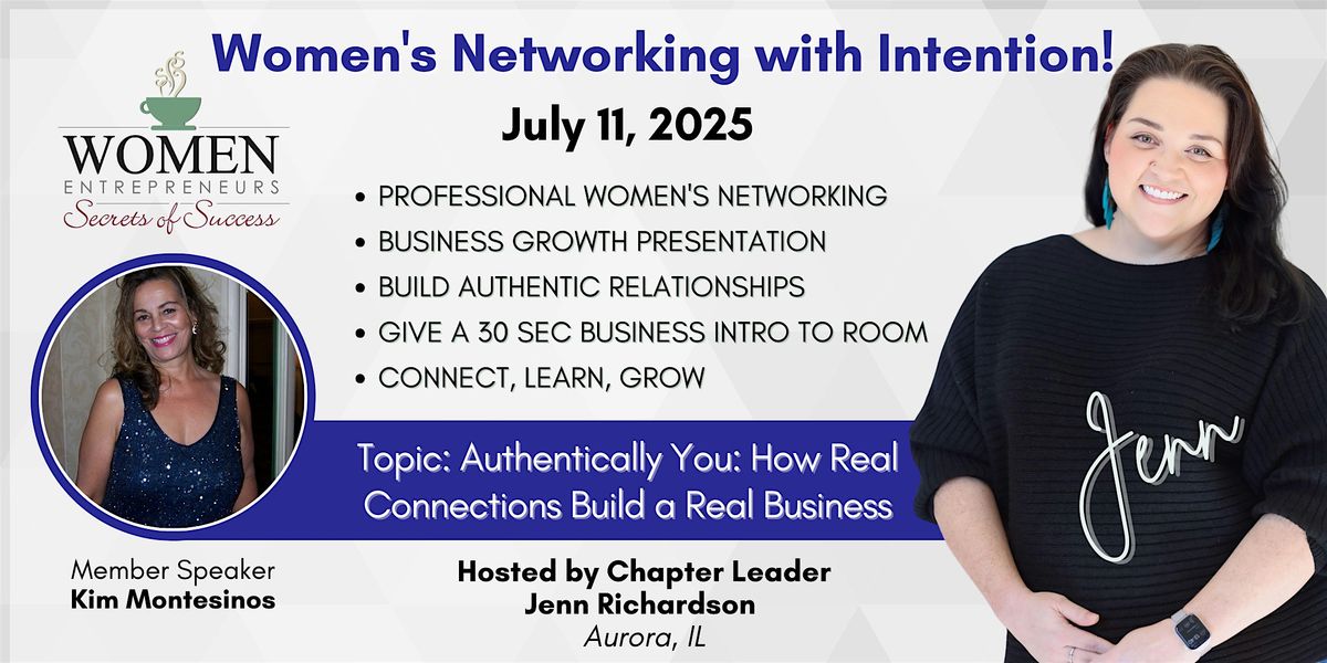 WESOS Aurora: Authentically You: How Real Connections Build a Real Business, 11 July | Event in Aurora | AllEvents