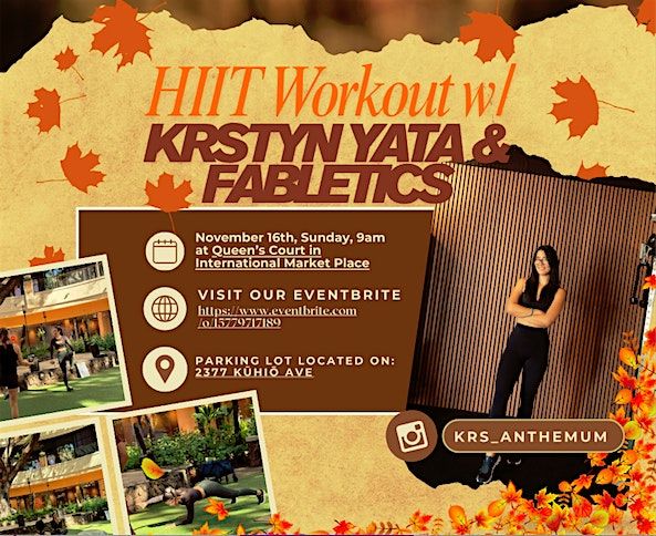 HIIT Workout with Krystn Yata (StrongHER) w/ Fabletics | Event in Honolulu | AllEvents