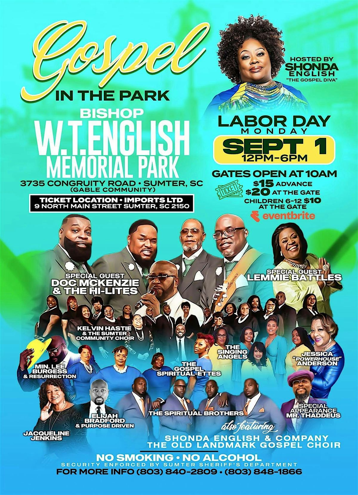 Gospel in the Park - Sumter SC, 1 September | Event in Sumter | AllEvents