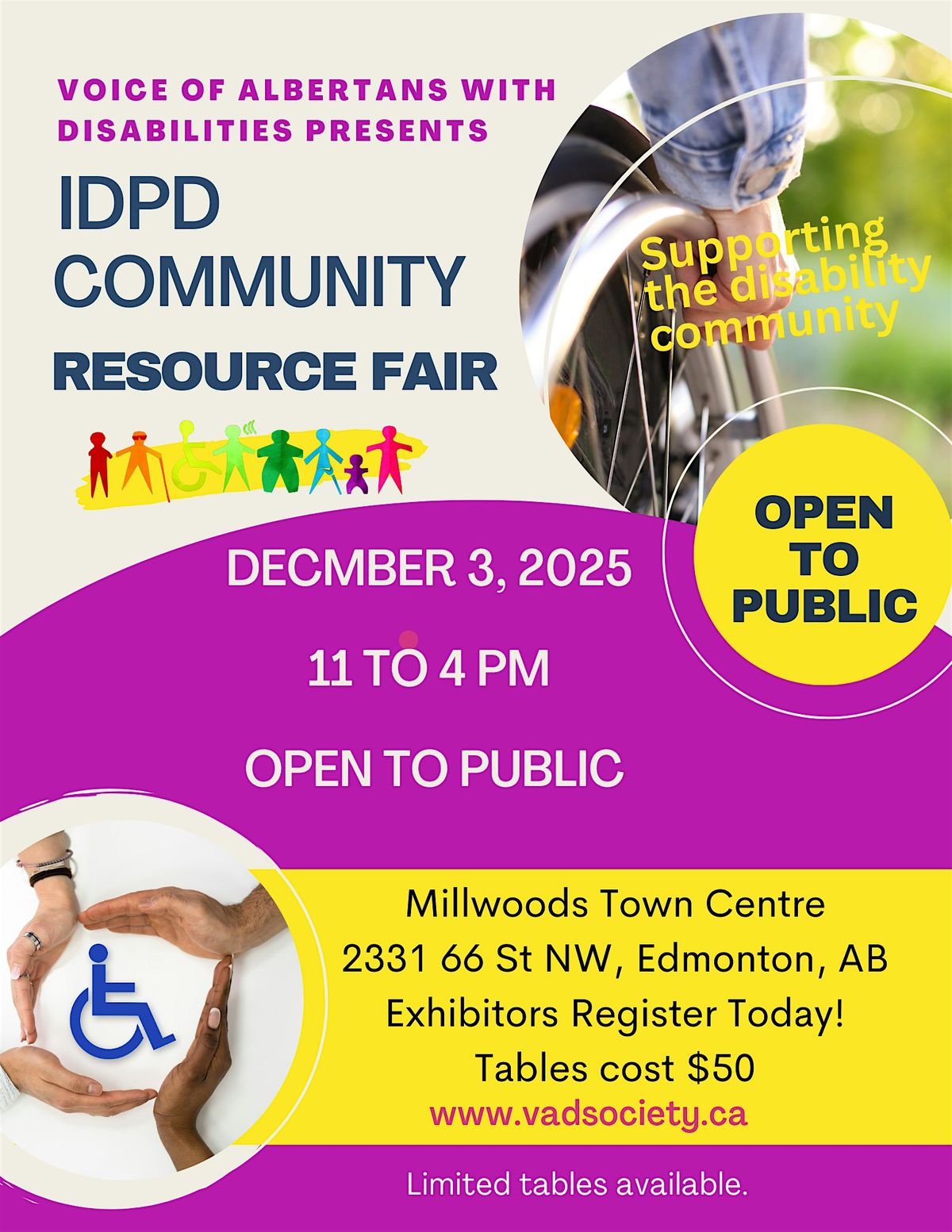 2025 IDPD Community Resource Fair on December 3, 2025, 3 December | Event in Edmonton | AllEvents