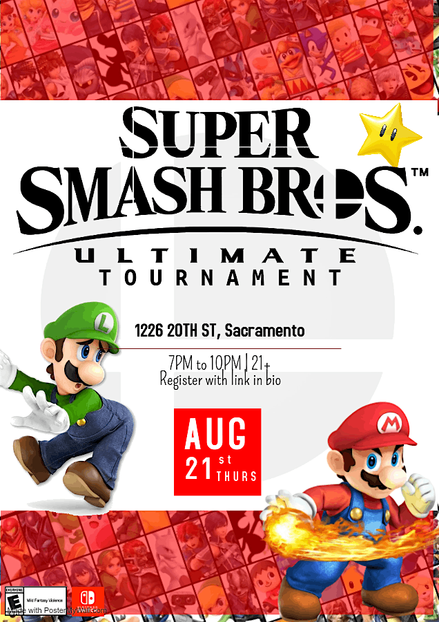 Jet’s Smash Bros. Tournament – Midtown Showdown, 21 August | Event in Sacramento | AllEvents