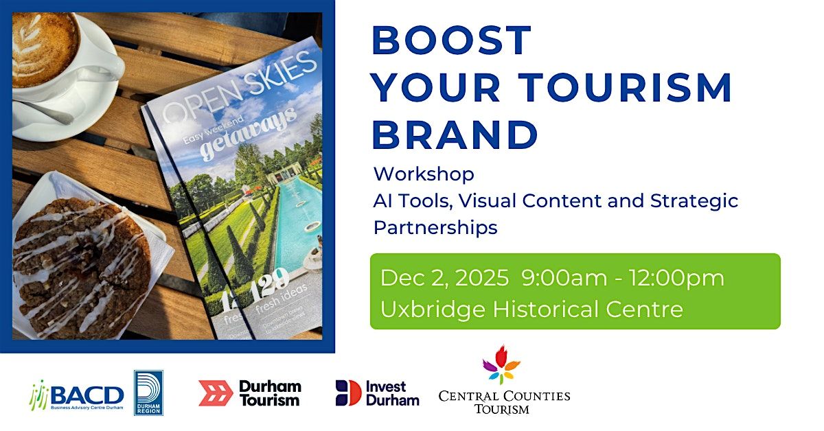 Boost Your Tourism Brand: AI Tools, Visual Content & Strategic Partnerships, 2 December | Event in Uxbridge