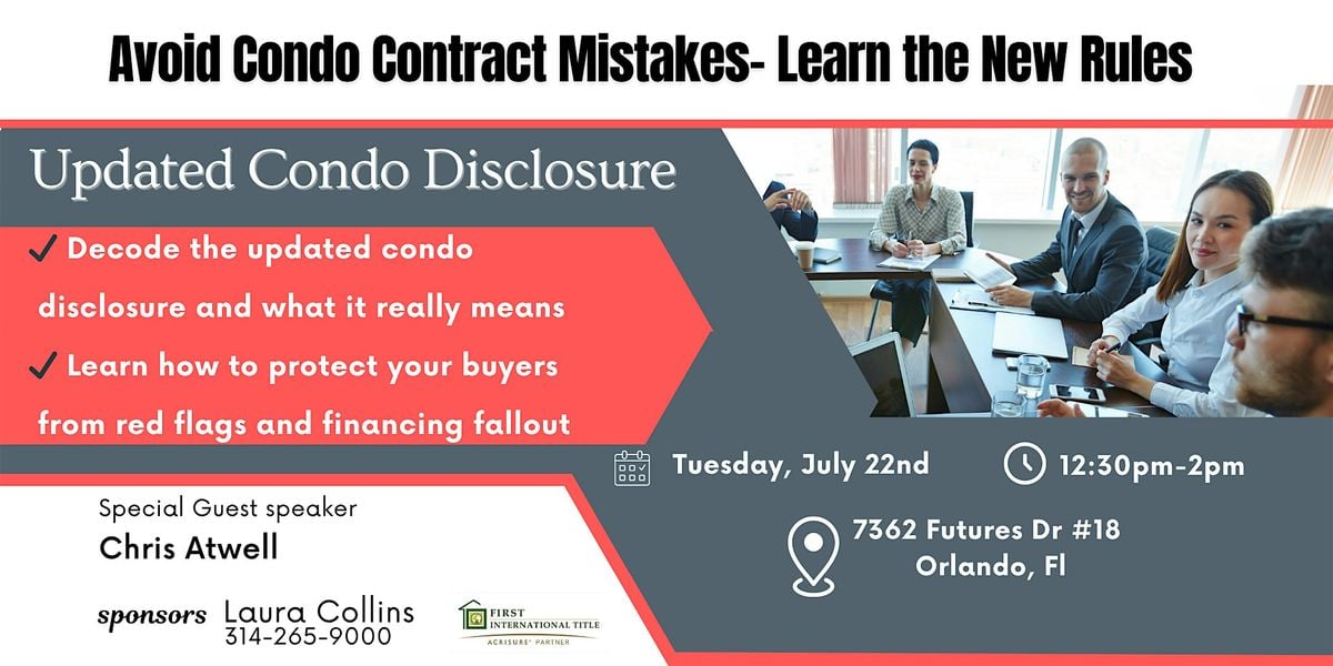 Avoid Condo Contract Mistakes- Learn the New Rules | Event in Orlando | AllEvents