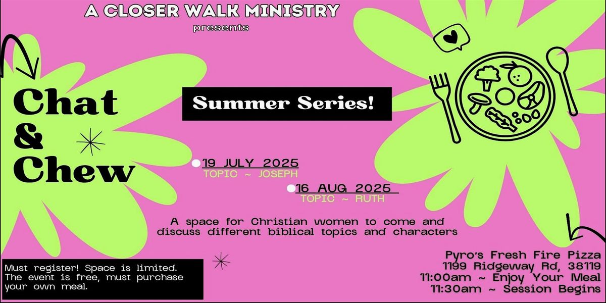 Chat & Chew ~ July Series, 19 July | Event in Memphis | AllEvents