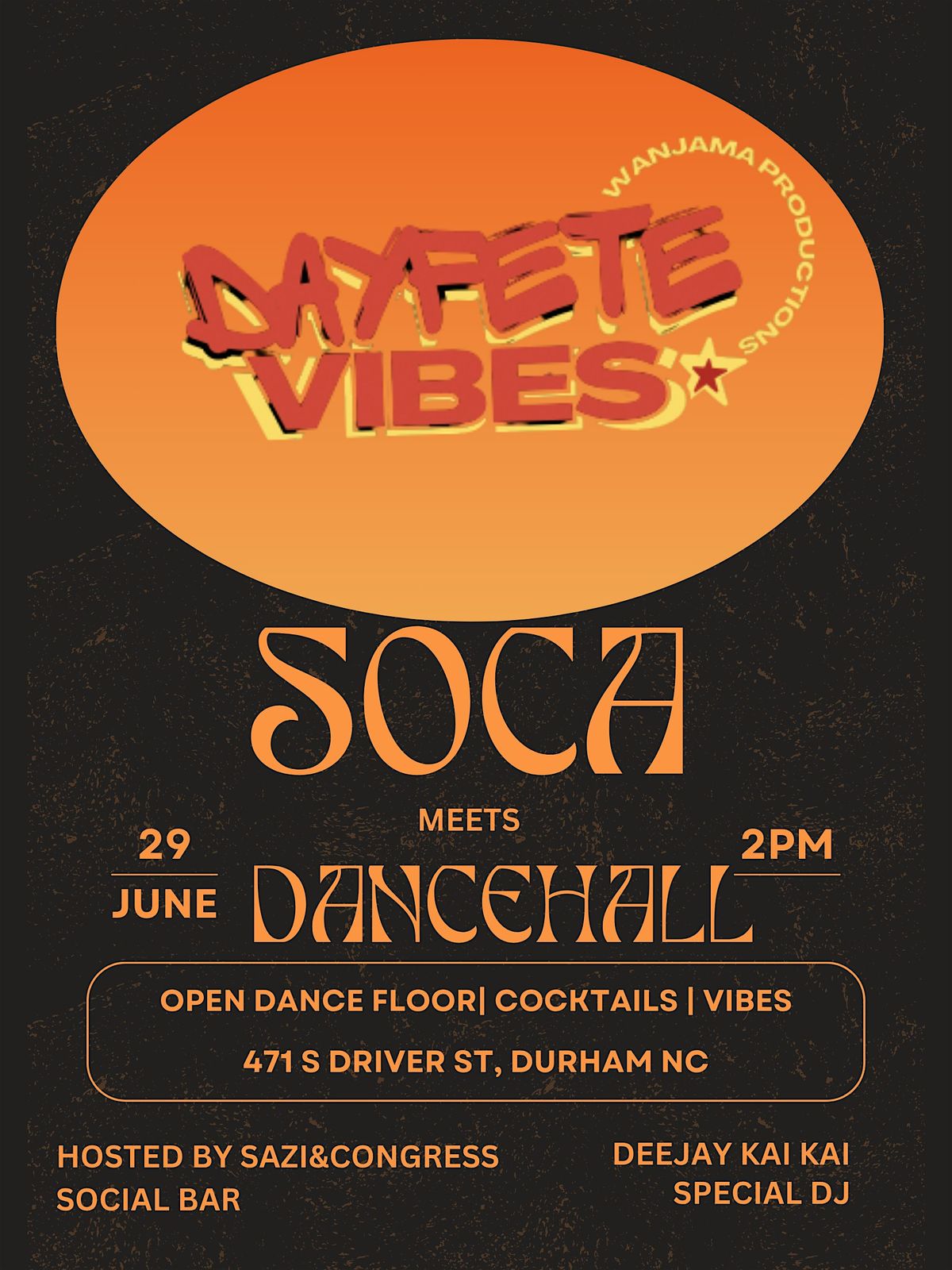 Day Fete Vibes Soca vs Dancehall, 29 June | Event in Durham | AllEvents