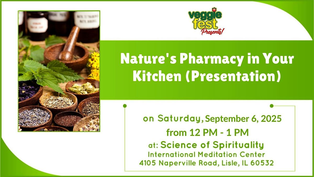 Nature's Ph*rm*cy in Your Kitchen (Presentation), 6 September | Event in Lisle | AllEvents