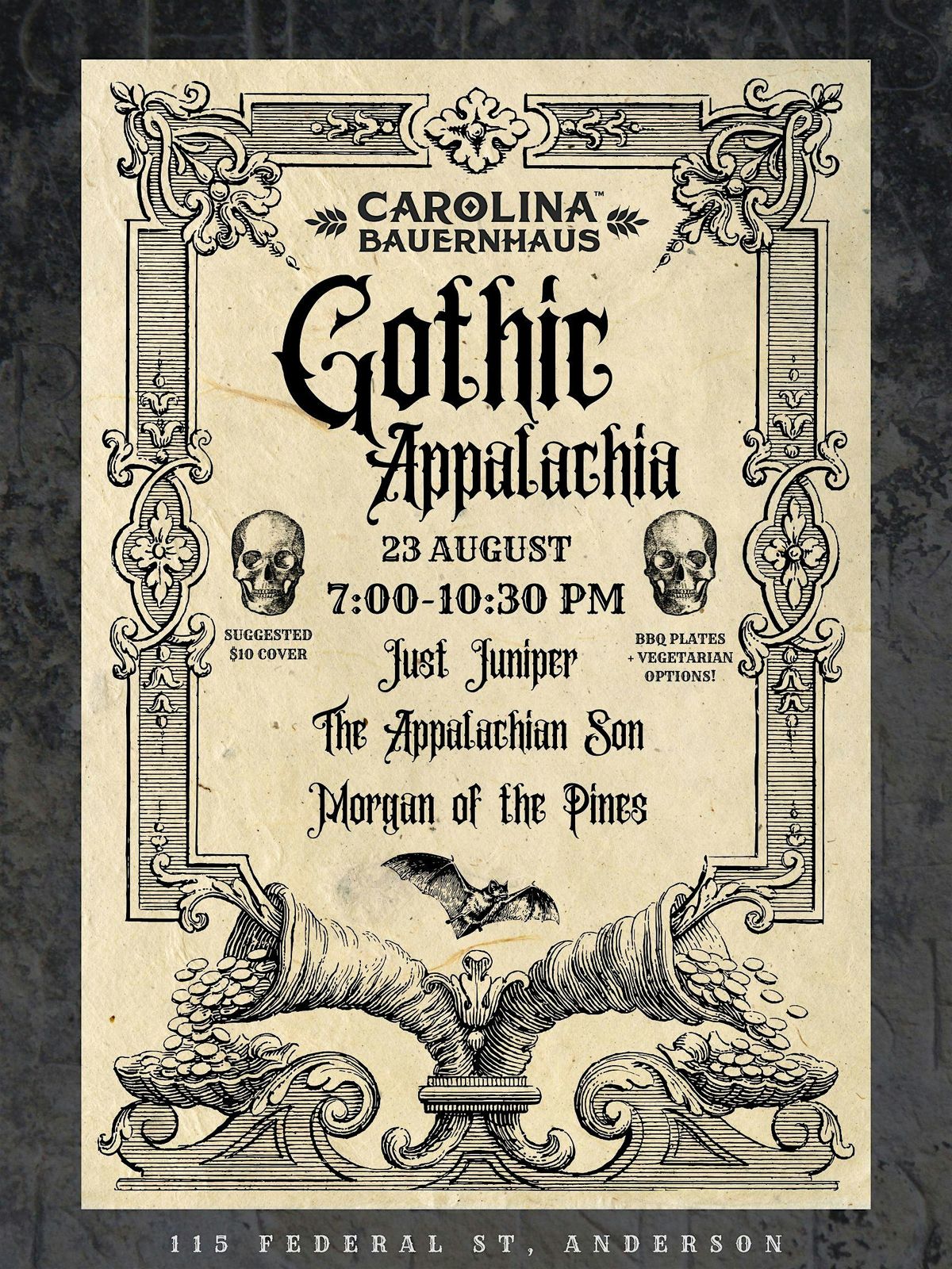 Gothic Appalachia Music Showcase, 23 August | Event in Anderson | AllEvents