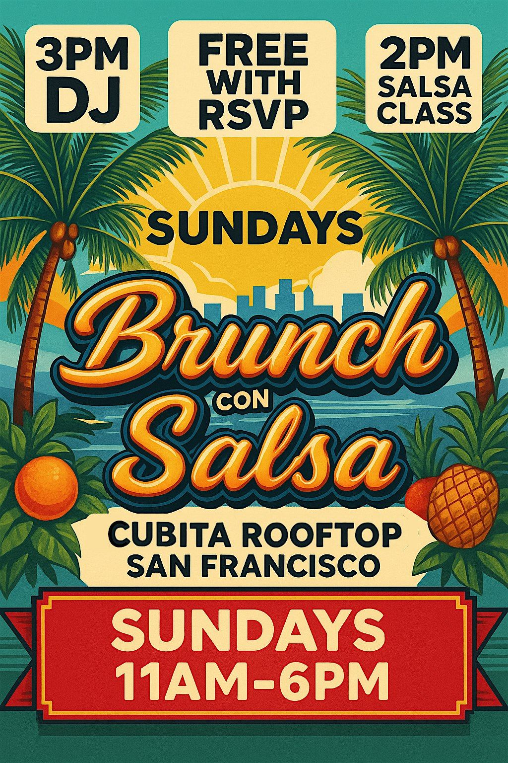 Brunch con Salsa – Sundays in San Francisco! Brunch, Salsa Class & Social, 7 September | Event in San Francisco