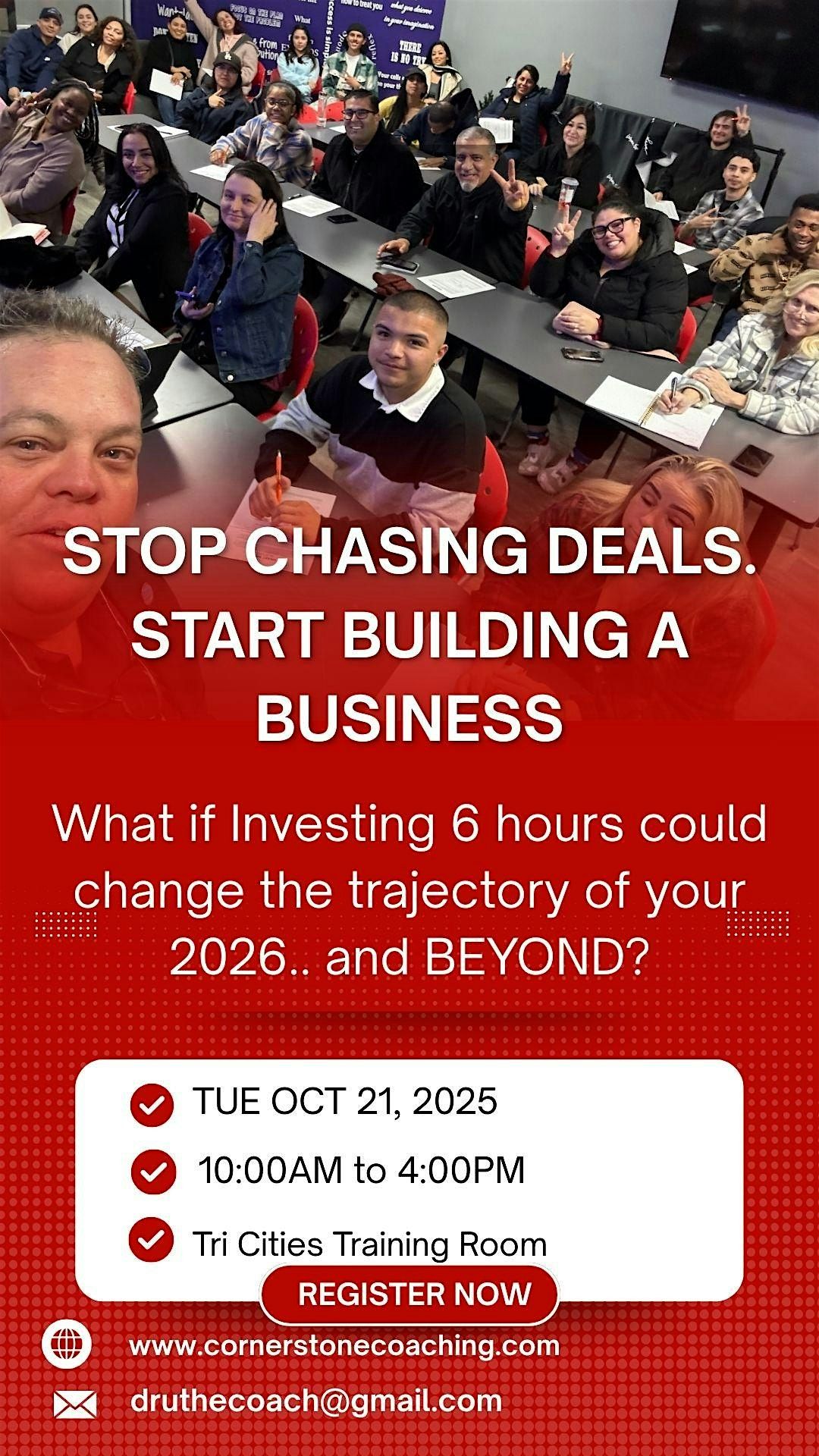 STOP CHASING DEALS. START BUILDING A BUSINESS., 21 October | Event in Richland | AllEvents