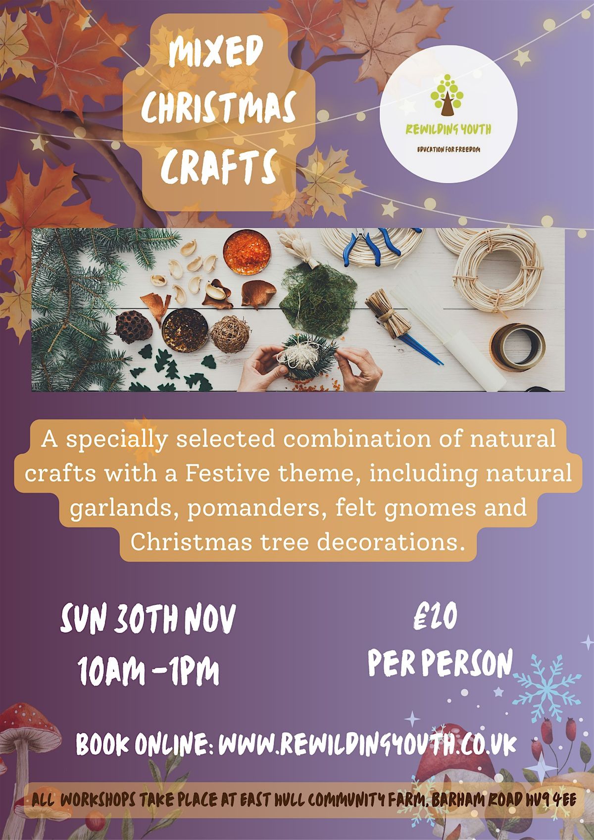 Mixed Christmas Crafts Workshop, 30 November | Event in Kingston upon Hull | AllEvents