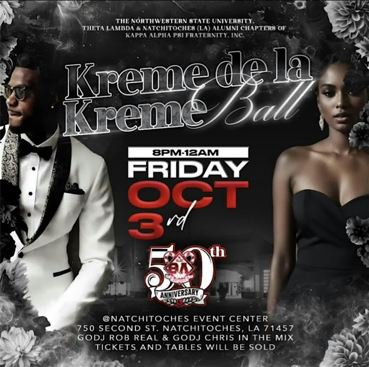 Kreme De La Kreme Ball, 3 October | Event in Natchitoches | AllEvents