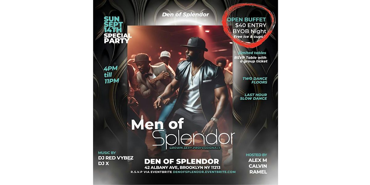 Men of Splendor - BYOB, 14 September | Event in Brooklyn | AllEvents