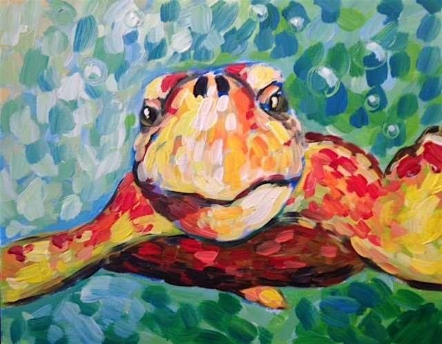 Paint and Sip - Curious Loggerhead Turtle - St. Charles, IL, 22 August | Event in St. Charles | AllEvents