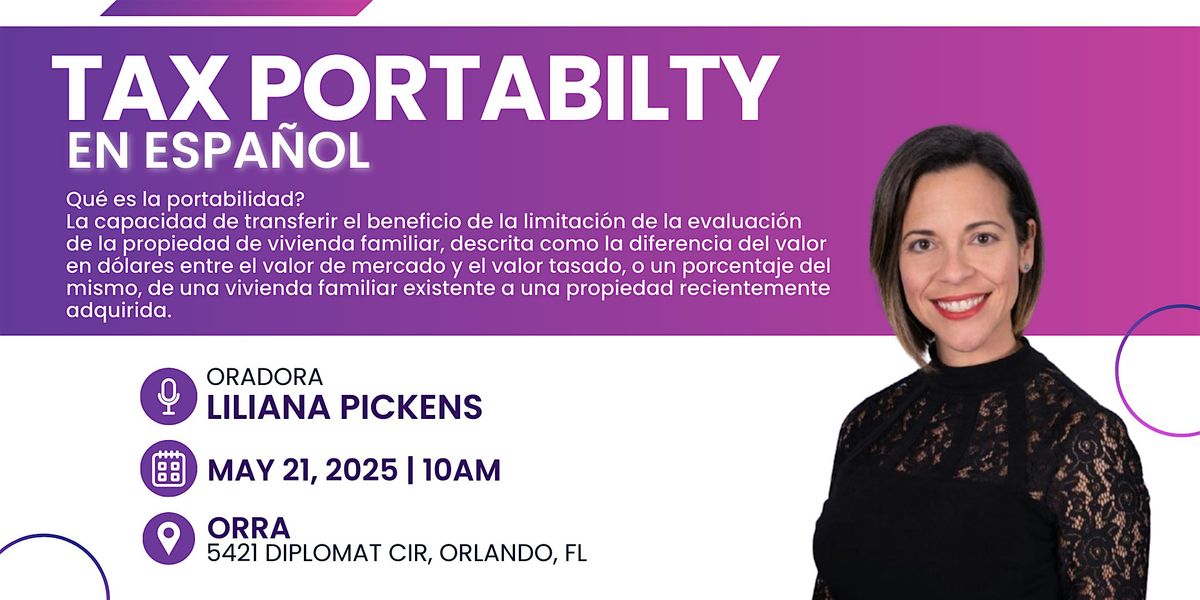 Tax Portability en Español w/ Liliana Pickens | Event in Orlando | AllEvents