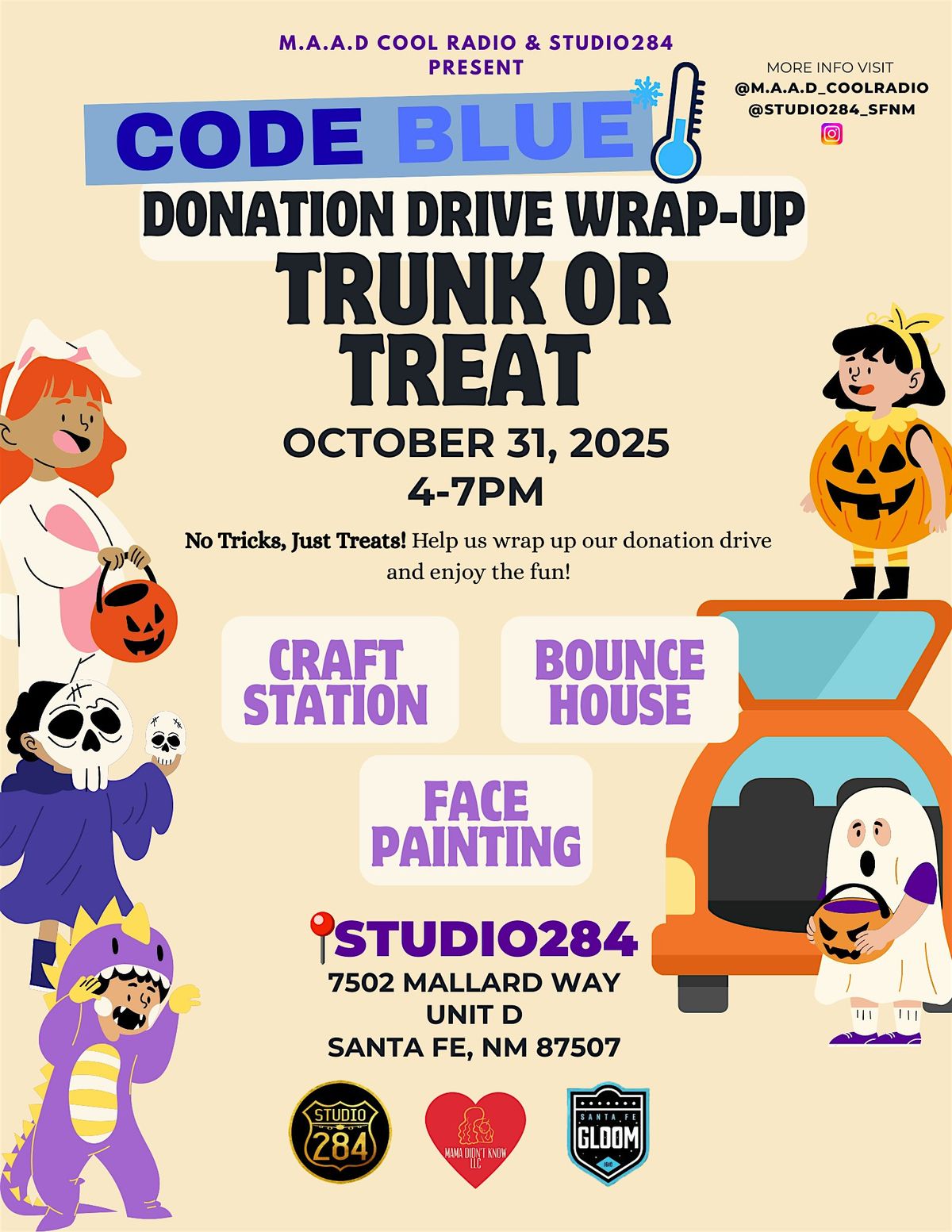 Code Blue Donation Wrap Up Trunk or Treat, 31 October | Event in Santa Fe | AllEvents