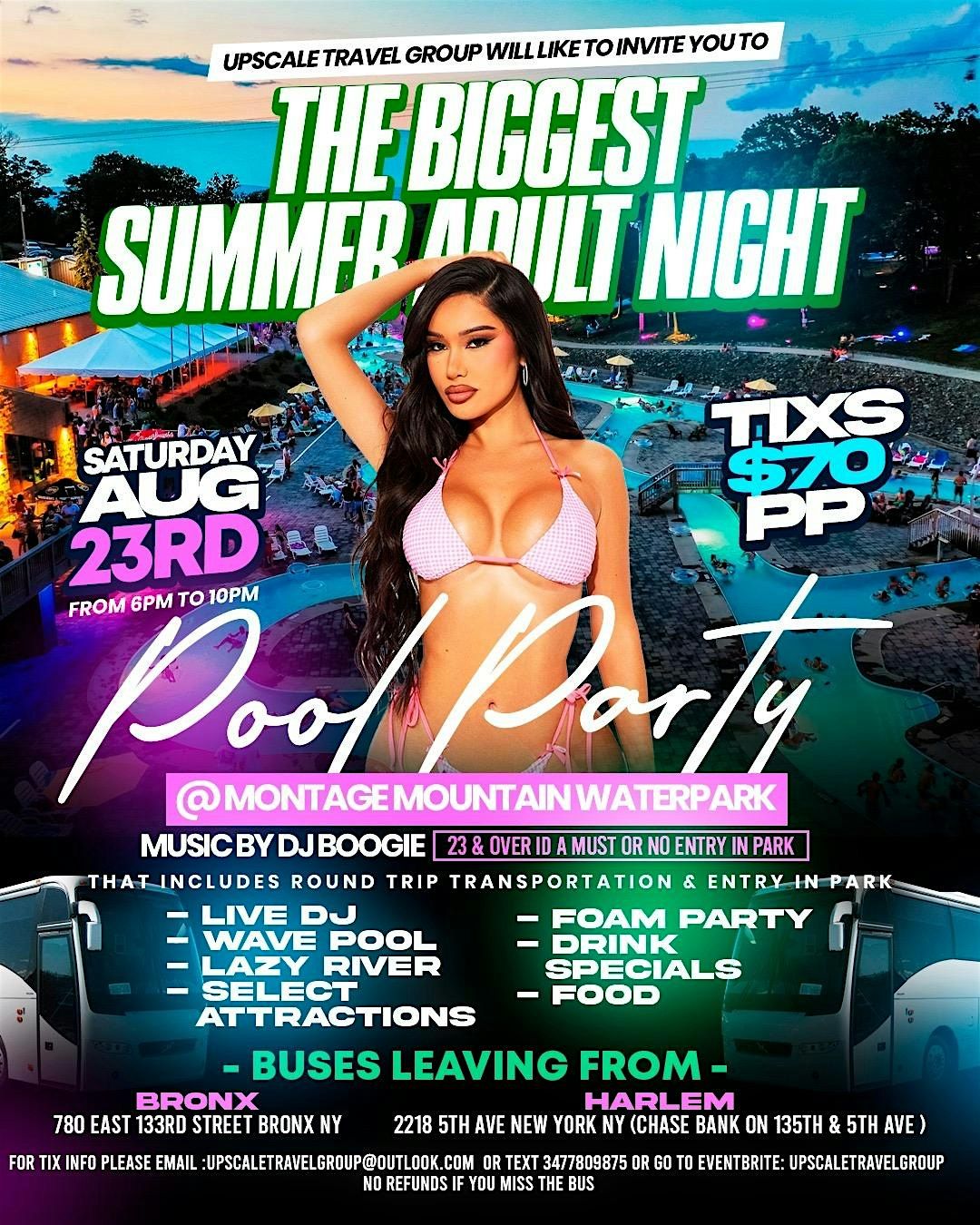 THE BIGGEST SUMMER ADULT ATFER DARK POOL PARTY BUS RIDE, 23 August | Event in Scranton | AllEvents