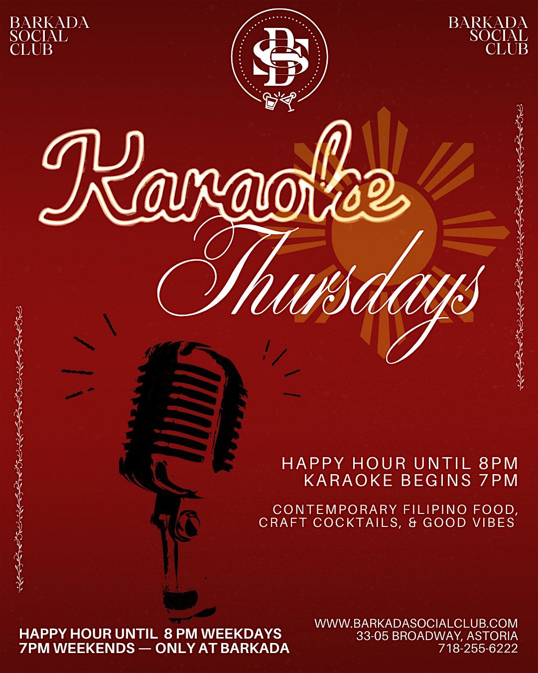 Karaoke Thursdays at Barkada Social Club, 28 August | Event in Queens | AllEvents