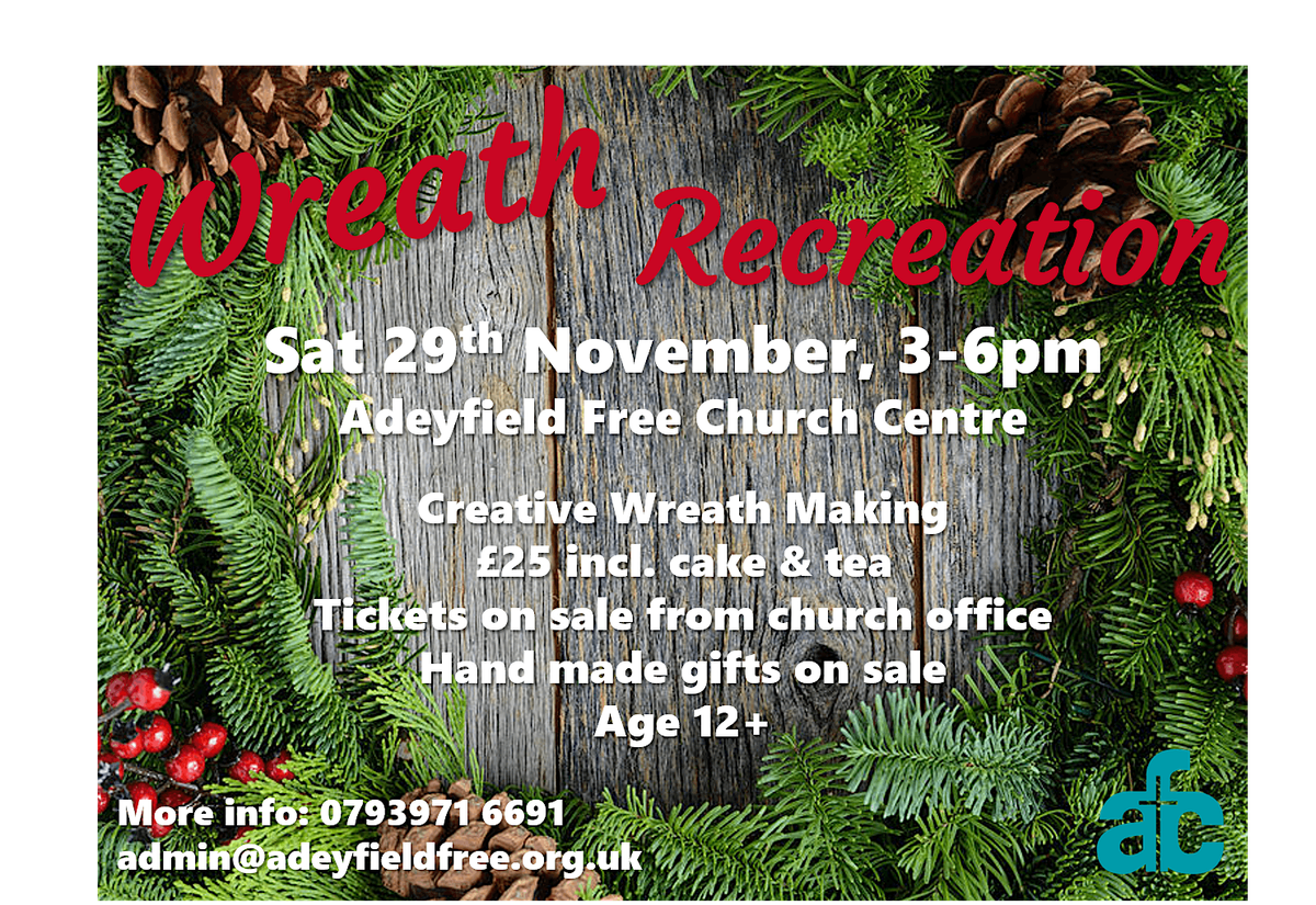 Wreath Recreation, 29 November | Event in Hemel Hempstead | AllEvents
