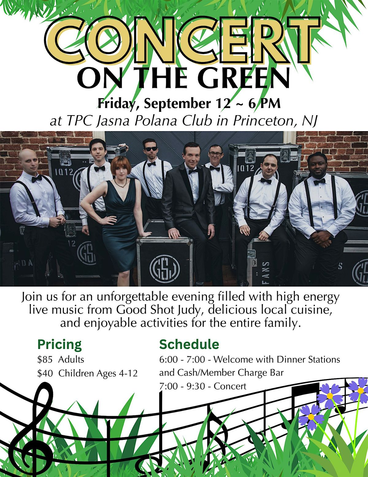 Concert on the Green - Featuring Good Shot Judy Band, 12 September | Event in Princeton | AllEvents