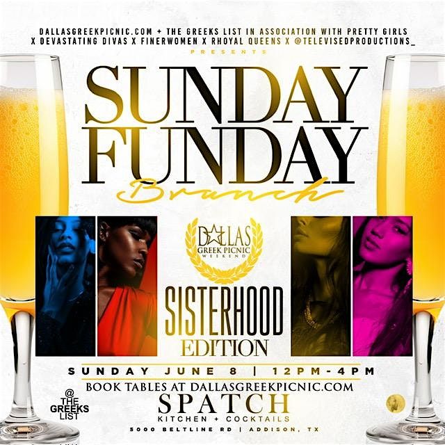DGP "Sisterhood" Brunch @ Spatch (Addison) - Sunday June 8, 2025-, 8 June | Event in Dallas | AllEvents