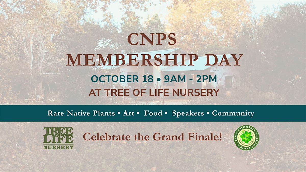 OCCNPS Membership Day at Tree of Life Nursery, 18 October | Event in San Juan Capistrano | AllEvents