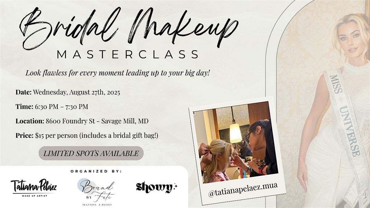✨ Bridal Makeup Masterclass ✨, 27 August | Event in Savage | AllEvents