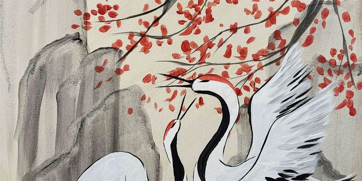 Dancing Cranes  - Paint and Sip by Classpop!™, 31 July | Event in Katy | AllEvents