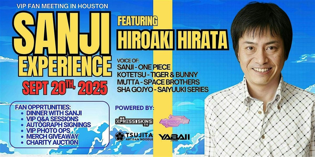 Sanji Experience with Mr. Hiroaki Hirata -  V.I.P. Meet&Greet & Autographs, 20 September | AllEvents