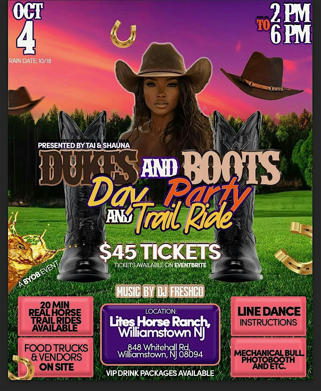 Duke Rides Event Boots & Dukes Day Party and Trail Ride, Lites Horse Ranch ... LLC ...
