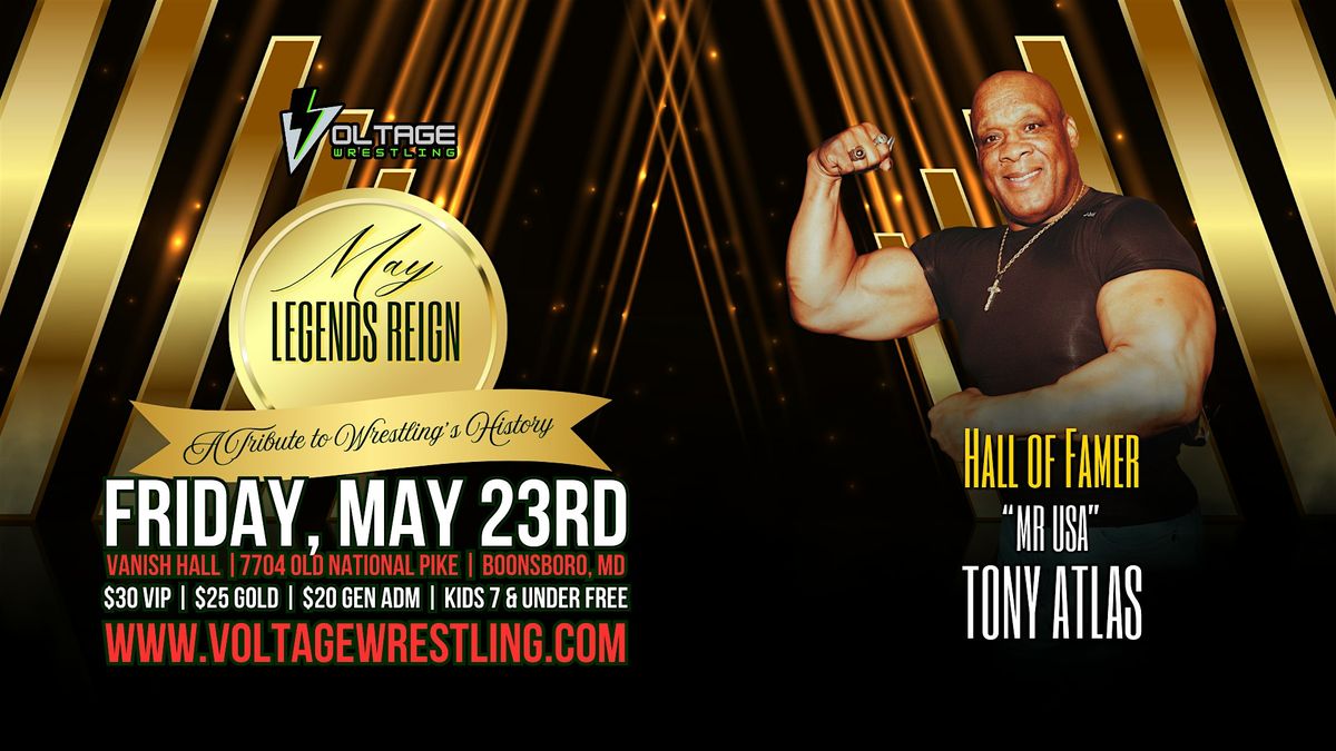 Voltage Wrestling: May Legends Reign, 23 May | Event in Boonsboro | AllEvents