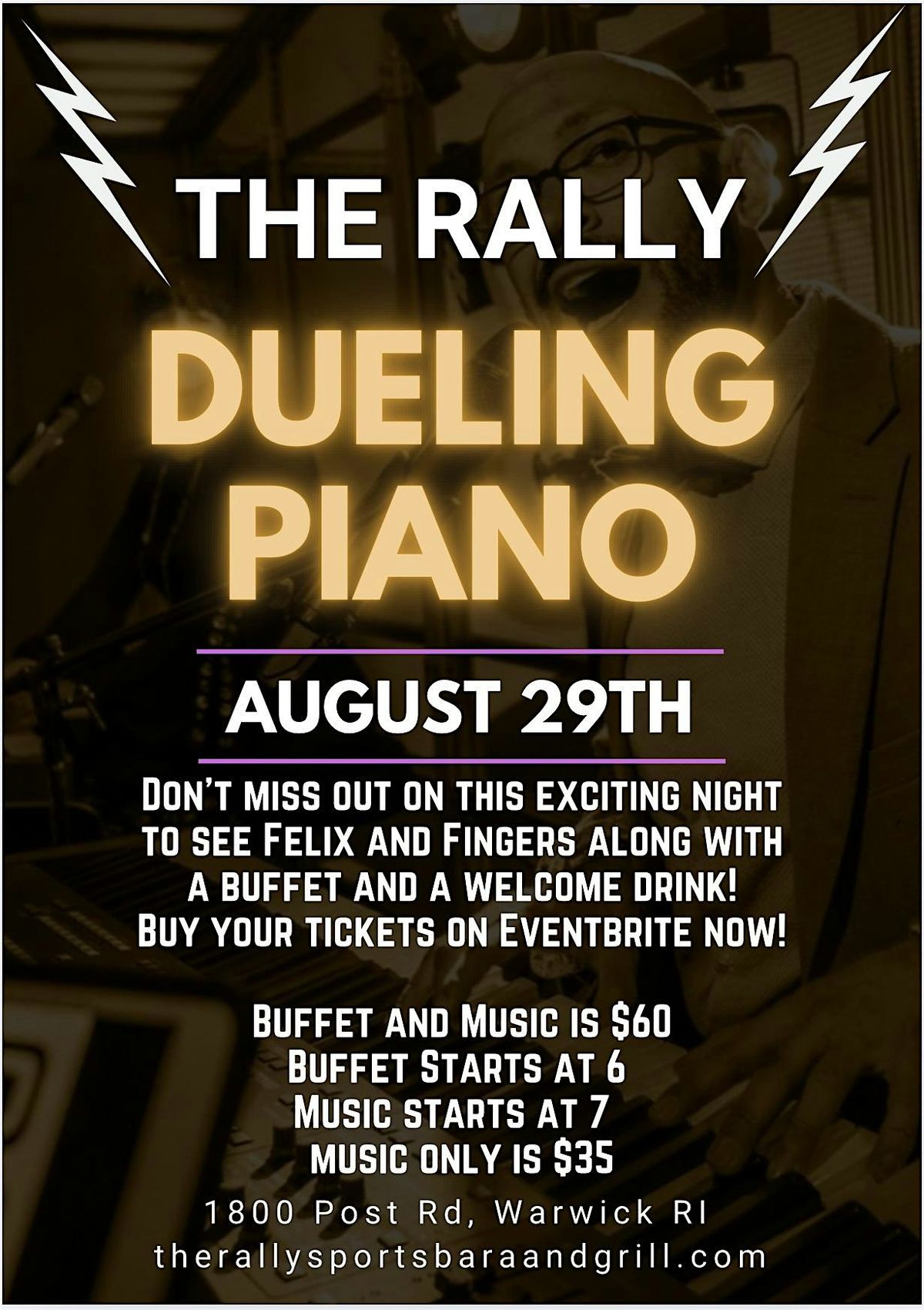 Dueling Piano, 29 August | Event in Warwick | AllEvents