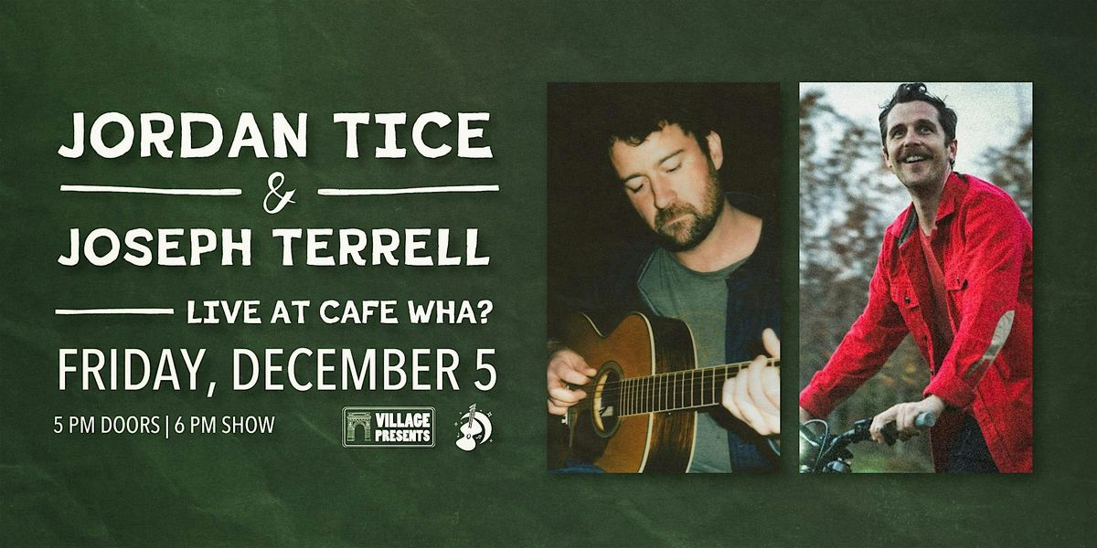 Jordan Tice and Joseph Terrell, 5 December | Event in New York | AllEvents