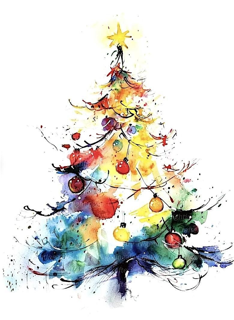 Christmas Tree Water Color Painting, 6 December | Event in Fowler | AllEvents